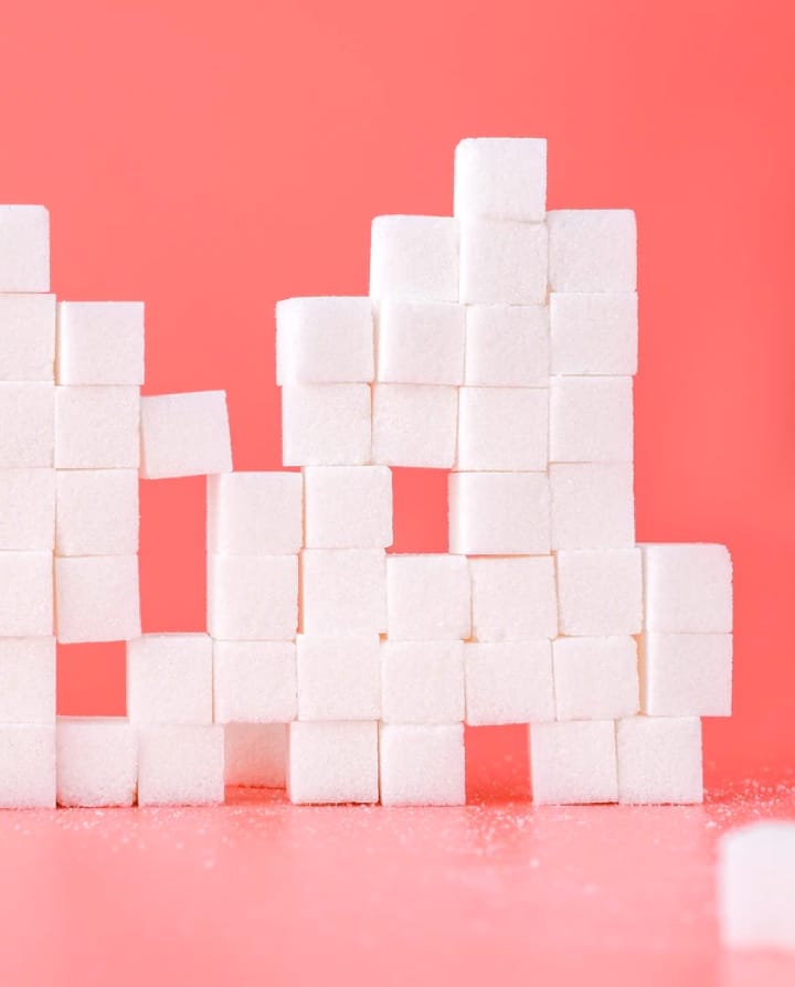 Sugar cubes with background